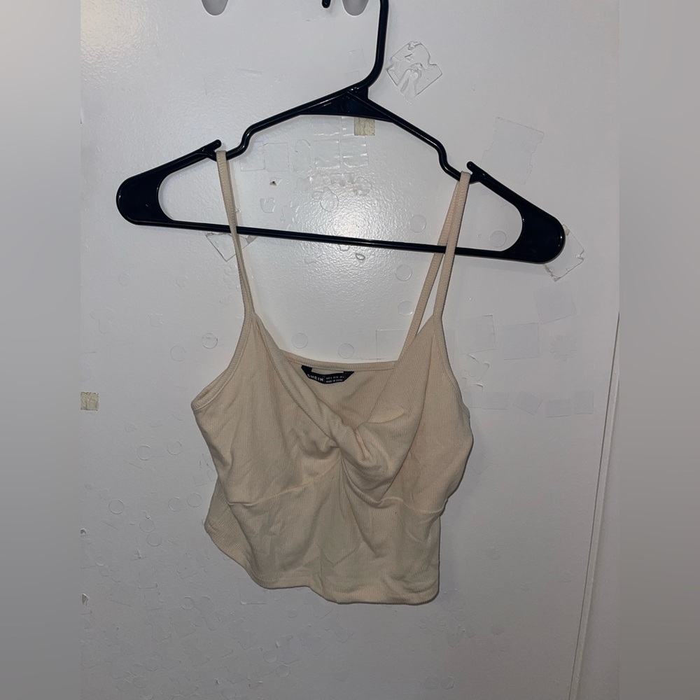 White Twisted Tank Top